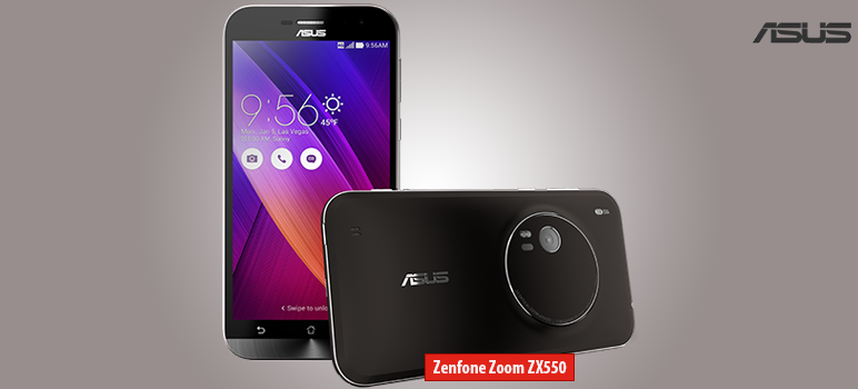 Asus Zenfone Zoom ZX550 » Android smartphone » Aparitie 2015 » Features 3G, 5.5″ IPS capacitive touchscreen, 13 MP camera » Wi-Fi, GPS, Bluetooth.