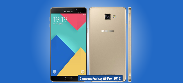 Samsung Galaxy A9 Pro (2016) » Android smartphone » Aparitie 2016 » Features 3G, 6.0″ Super AMOLED capacitive touchscreen, 16 MP camera, Wi-Fi, GPS, Bluetooth.