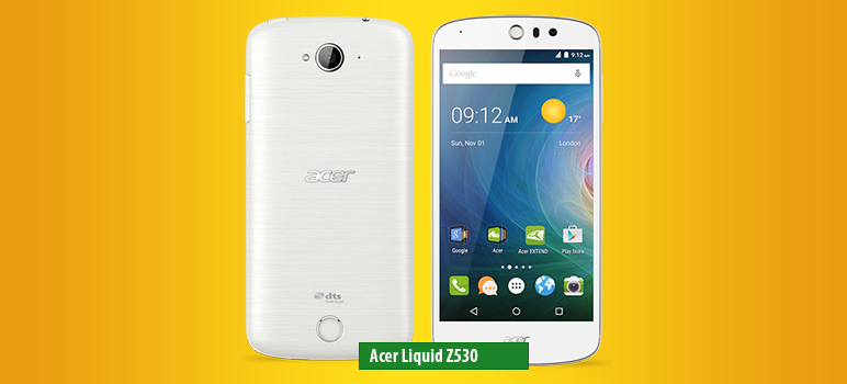 Acer Liquid Z530 »» Android smartphone » Display 5.0″ IPS LCD capacitive touchscreen, 8 MP camera, Wi-Fi, GPS, Bluetooth.
