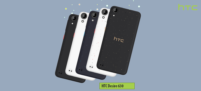 HTC Desire 630 Android smartphone. Announced 2016, February. Features 3G, 5.0″ Super LCD capacitive touchscreen, 13 MP camera, Wi-Fi, GPS, Bluetooth.