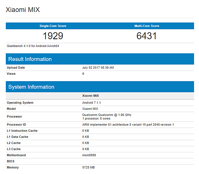 Xiaomi Mi Mix 2