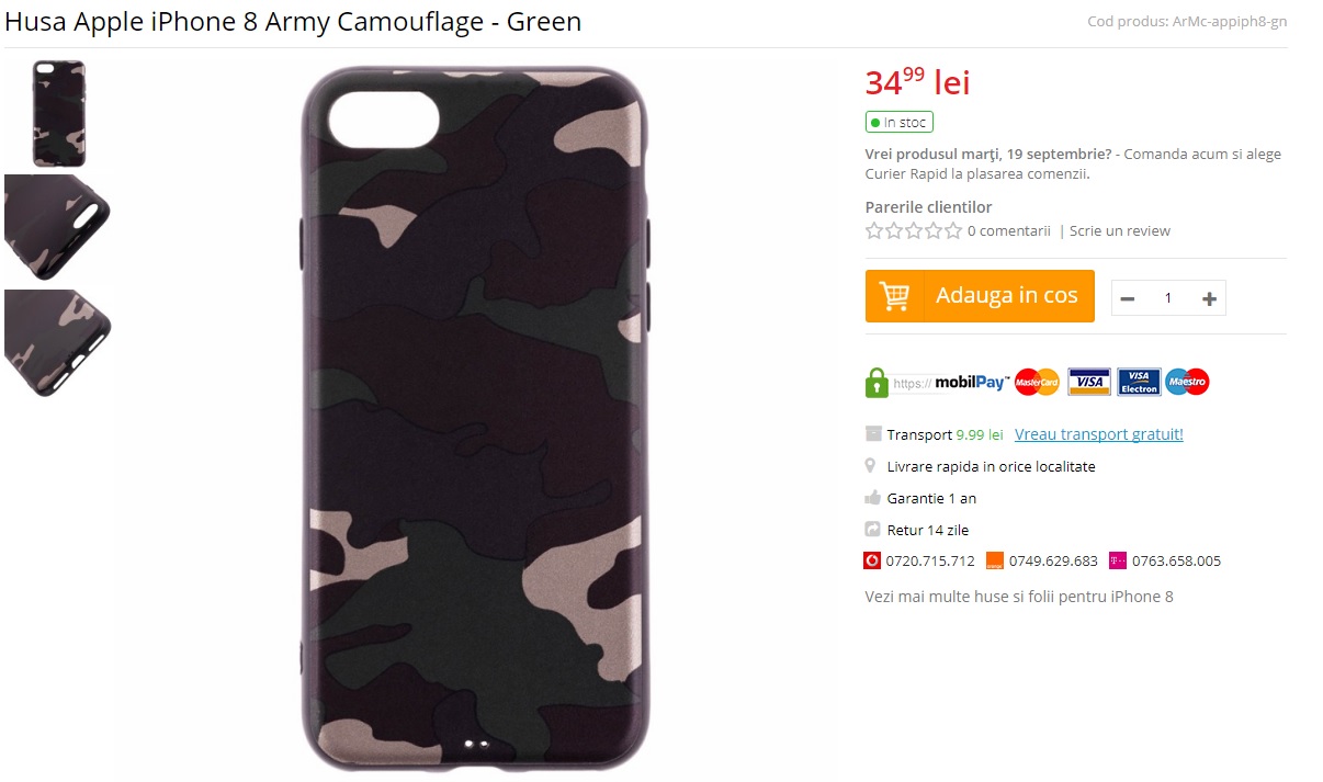 husa iPhone 8 Army Camouflage