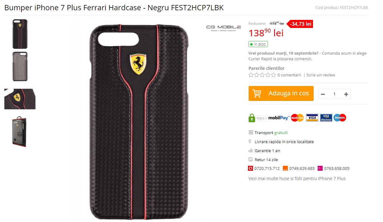 husa iphone 8 plus Ferrari Hardcase